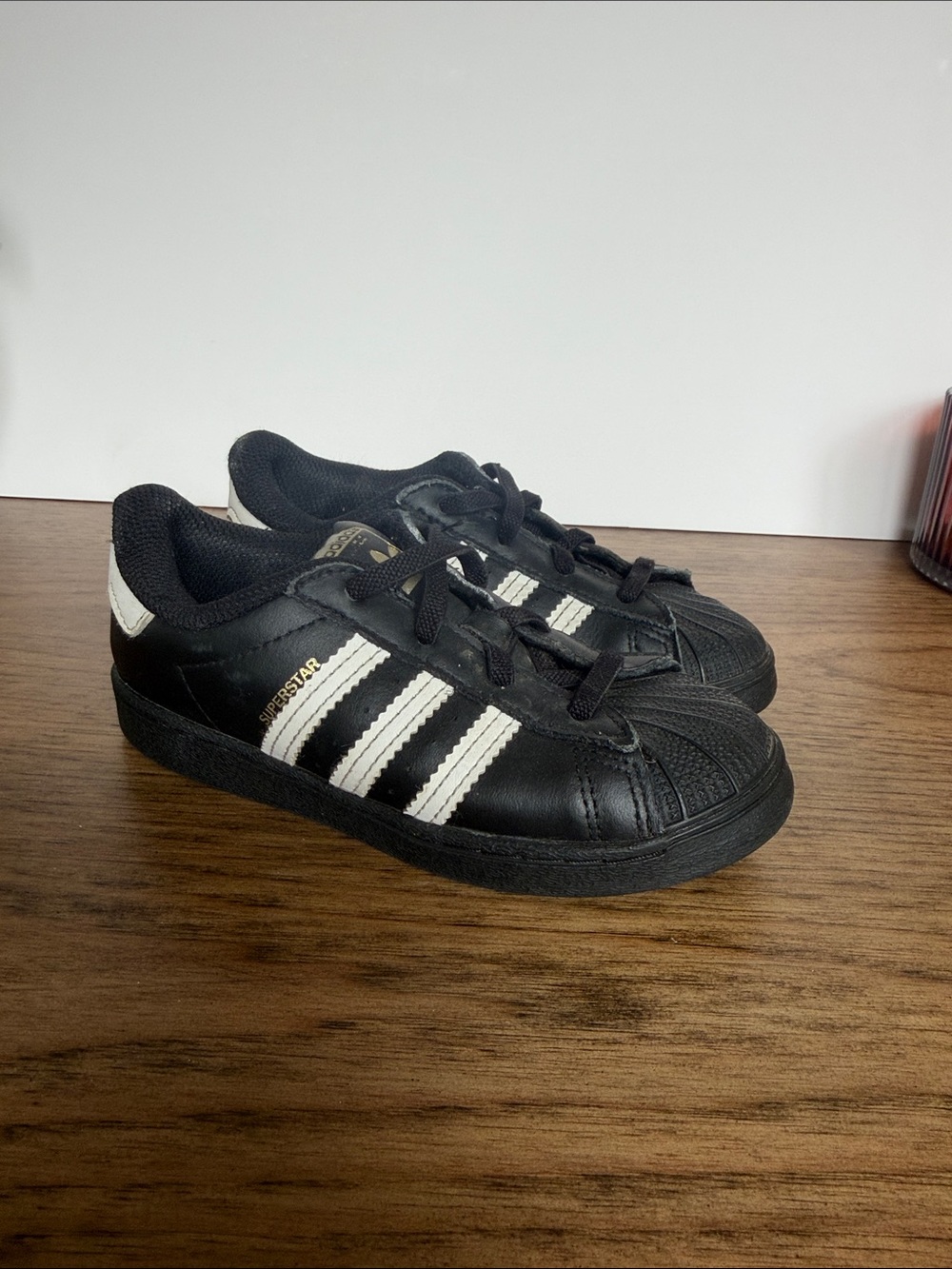 adidas Black & White Classic Shell-Toe Sneakers